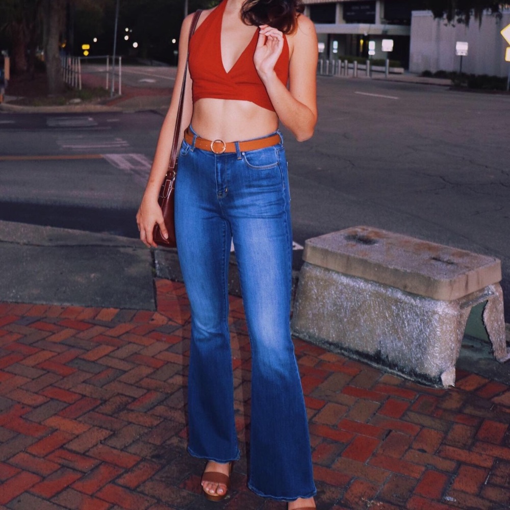 Ellie Tahiti High Rise Flare Bottom Denim Jeans